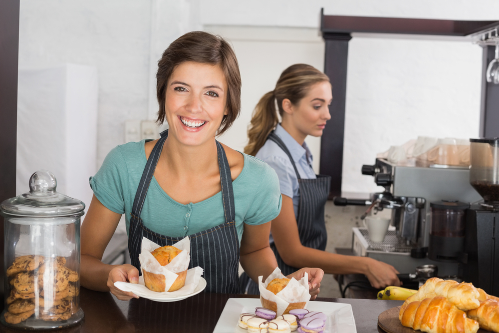 Small business owner working in their coffee shop